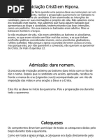 Iniciação cristã em agostinho