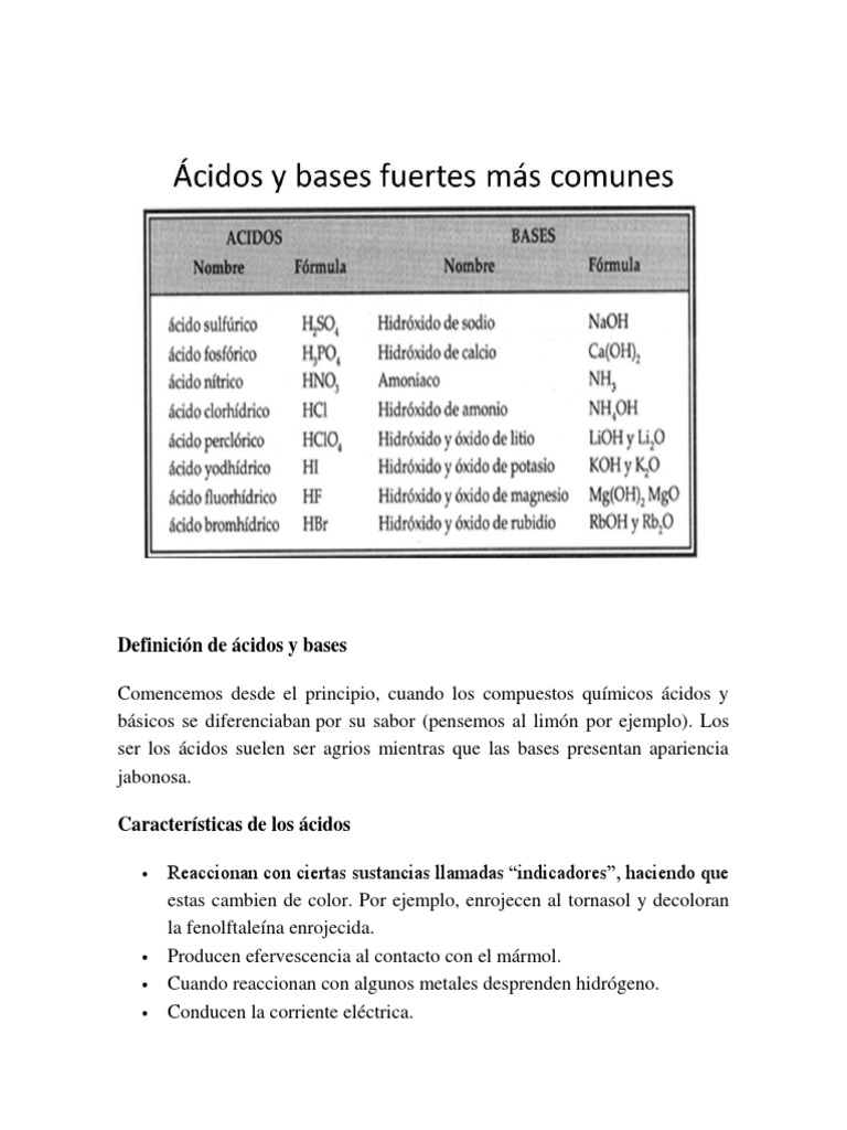 Definicion Acido Base Pdf Acido Fisica Molecular