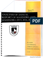 NMIMS - Project - Annalysis of Annunal Report of Mahindra & Mahindra