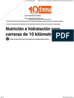 Nutrición e Hidratación para Carreras de 10 Kilómetros - Soy Maratonista