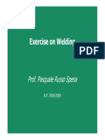 AY2018-2019 - Exercise On Welding Processes