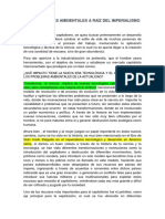 Repercusiones Ambientales A Raíz Del Imperialismo