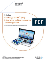 Syllabus: Cambridge IGCSE (9-1) Information and Communication Technology 0983