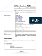 Material Safety Data Sheet (MSDS) : Ninhydrin Test Kit