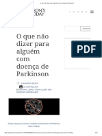 O Que Não Dizer para Alguém Com Doença de Parkinson