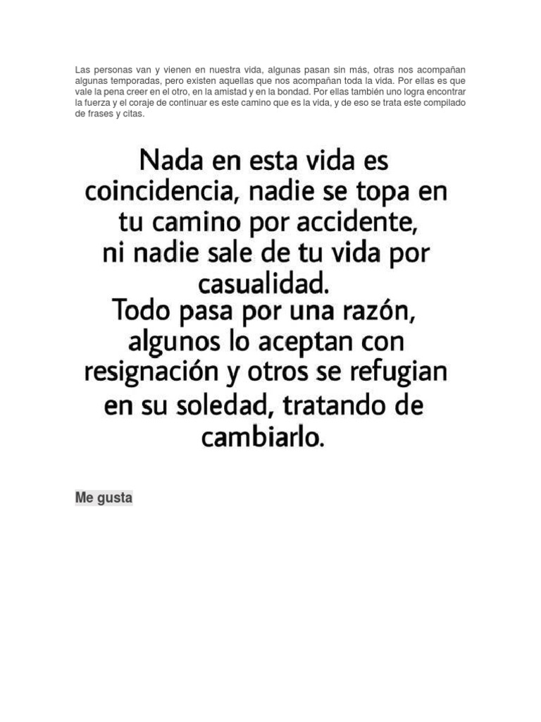 Las Personas Van y Vienen en Nuestra Vida | PDF | Relaciones personales ...
