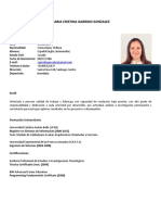 Curriculum Vitae María Cristina Garrido Gonzalez V1-16-08-2019