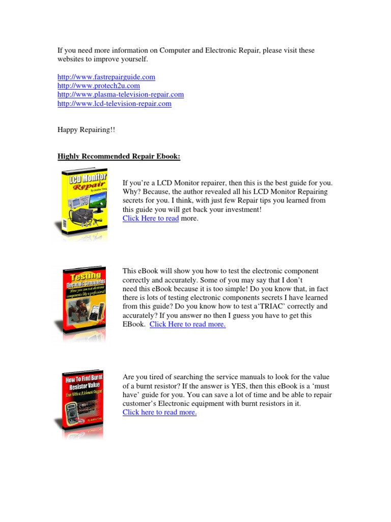 Pay for Panasonic TX-32LX60A + 26LX60A Service ...