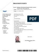 FORMULIR BIODATA PESERTA