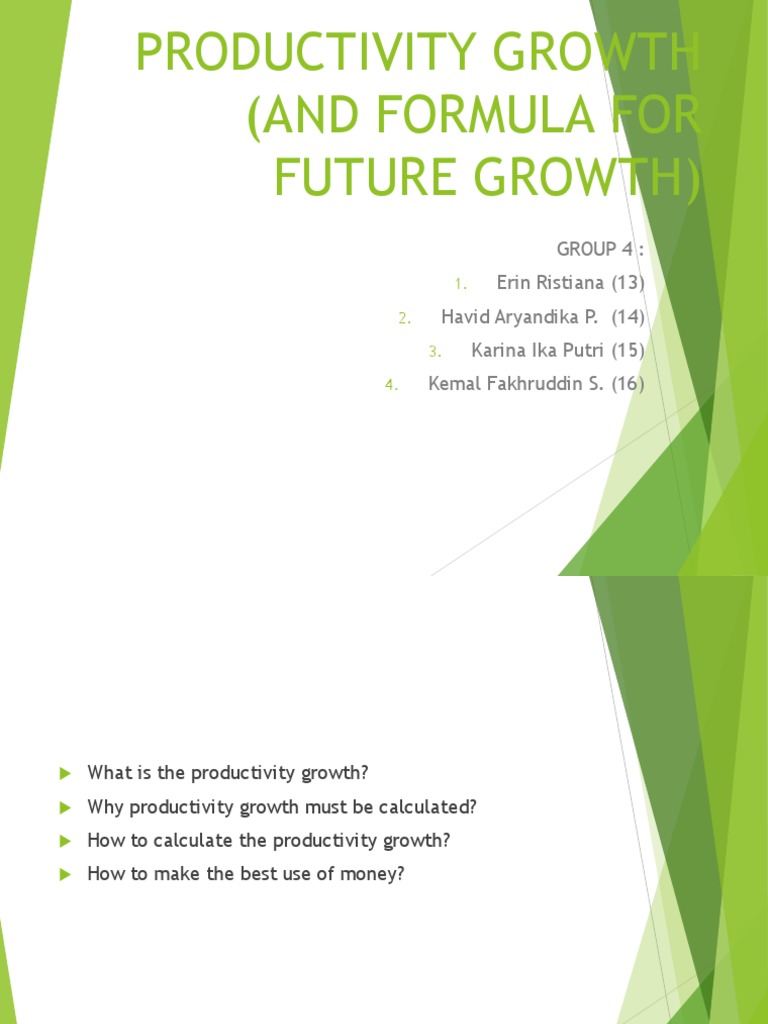 Productivity Growth (And Formula For Future Growth) | PDF | Business