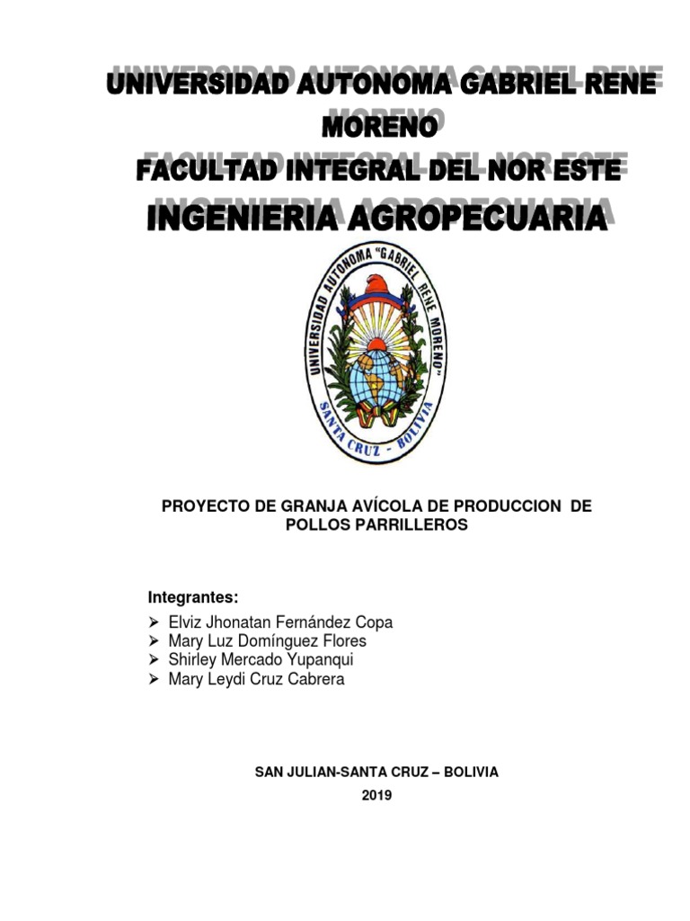 Proyecto Granja Avicola de Produccion de Pollos Parrilleros | PDF | Aves |  Alimentos