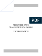 The World Bank Translation Style Guide English Edition