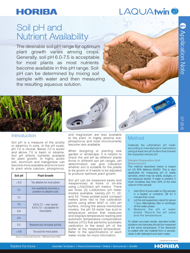 Soil pH Determines Nutrient Availability | PDF | Soil | Ph