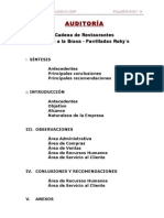 Auditoría a la cadena de restaurantes Roky ́s