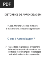 Slides sobre distúrbios de aprendizagem
