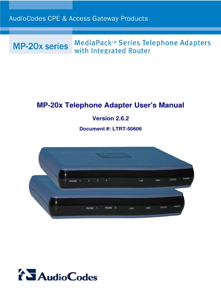 MP-20x Telephone Adapter Release Notes Ver. 4.5.3, image size:768x1024