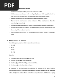 Relativsätze (Relative Clauses) (A3/A4)