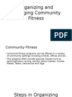 Organizing and Managing Community Fitness