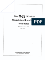 Atom V-85 Infant Incubator - Service Manual PDF