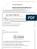 CATIA V5 Interview Questions and Answers PDF