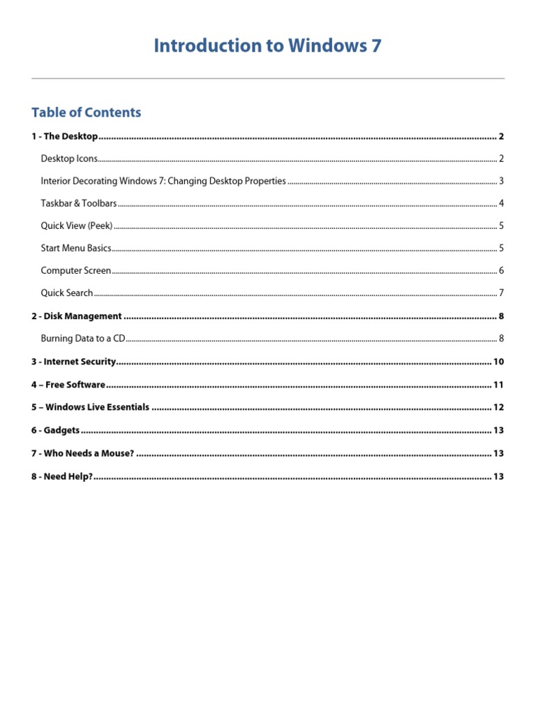 Windows7 Pdf Pdf Icon Computing Digital Technology