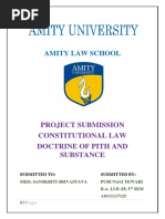 Amity Law School: Project Submission Constitutional Law Doctrine of Pith and Substance