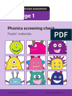 Ks1 Phonics 2019 Phonics Check Assessment Materials