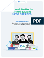 UPSC Prospectus - Sept 2019