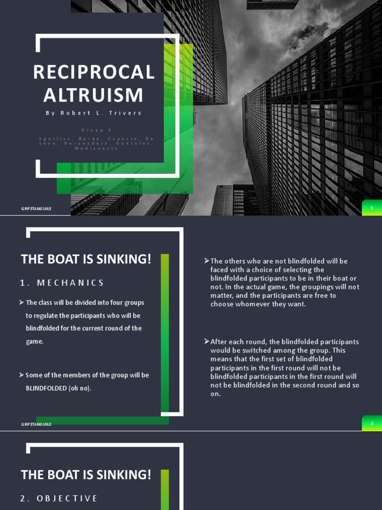 Reciprocal Altruism by Robert L. Trivers PDF Altruism