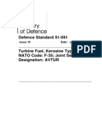 Defence Standard 91-091 - Turbine Fuel, Kerosine Type, Jet A-1 NATO Code F-35 Joint Service Designation AVTUR, Is...