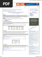 Execute Dynamic SQL Commands in SQL Server