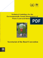 Technical Guidelines For The Environmentally Sound Management of Waste Lead Acid Batteries PDF