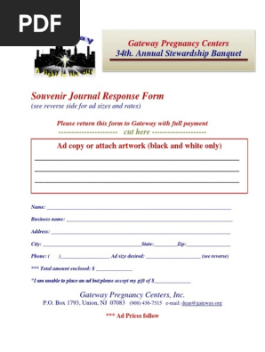 Ad Journal Banquet 2019 Prices and Ad Response Form