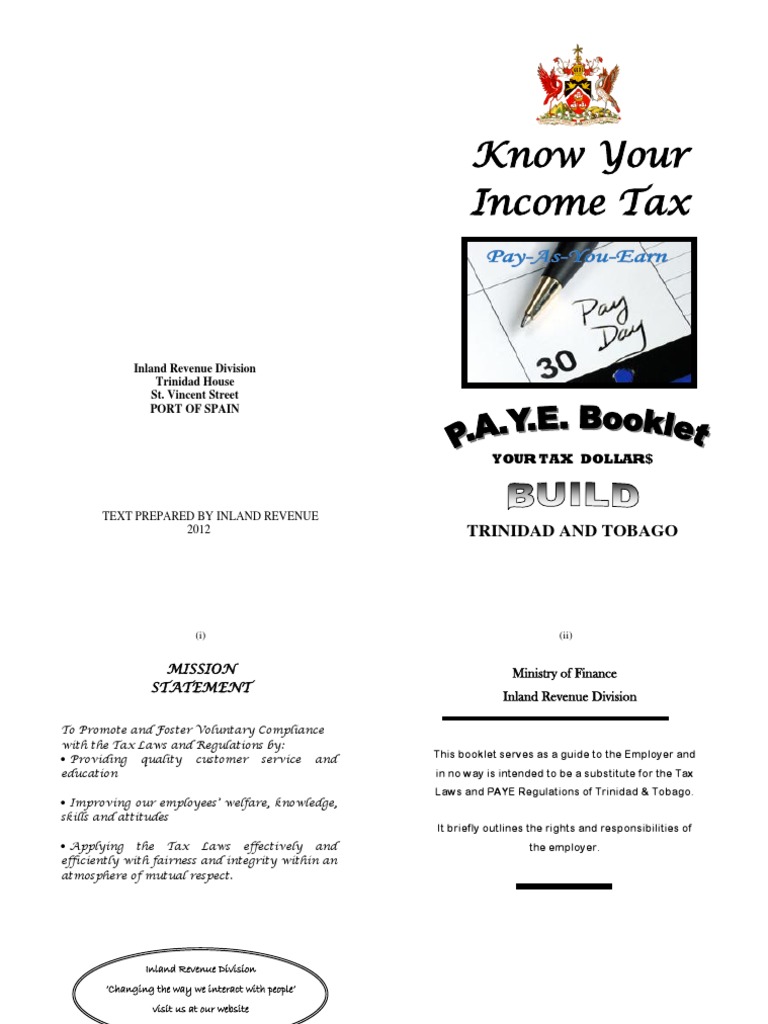 PAYE Calculation Guide for Trinidad | PDF | Income Tax | Taxes