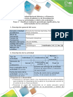 Guía de Actividades y Rúbrica de Evaluación - Paso 2 - Clasificar Mediante Aprendizaje Significativo, Las Enfermedades de Los Animales