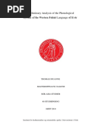 A Preliminary Analysis of The Phonological System of The Western Pahari Language