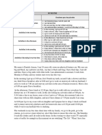 My Routine Parte Del Texto Oraciones para Los Párrafos