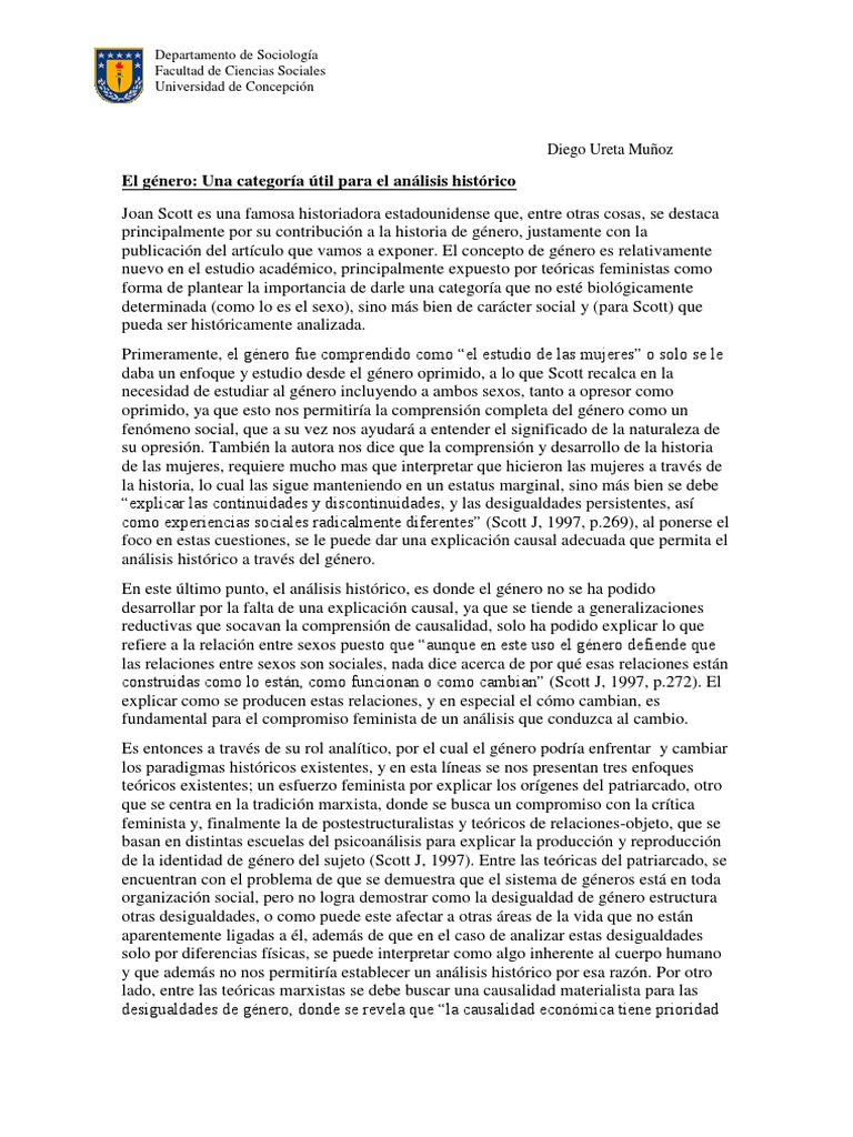 Joan Scott PDF Género Estudios de género