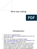 Wire Saw Cutting: An Efficient Technique Using Diamond-Impregnated Wire