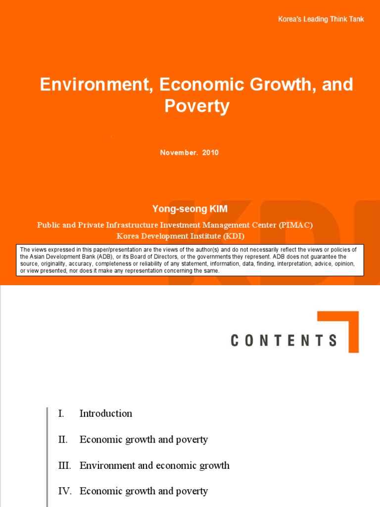 Impact of Environment on Growth and Poverty | PDF | Economic Growth ...
