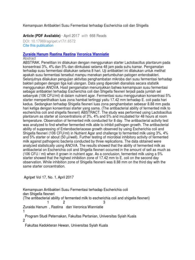 5 - Jurnal e Coli 5 | PDF | Escherichia Coli | Microbiology