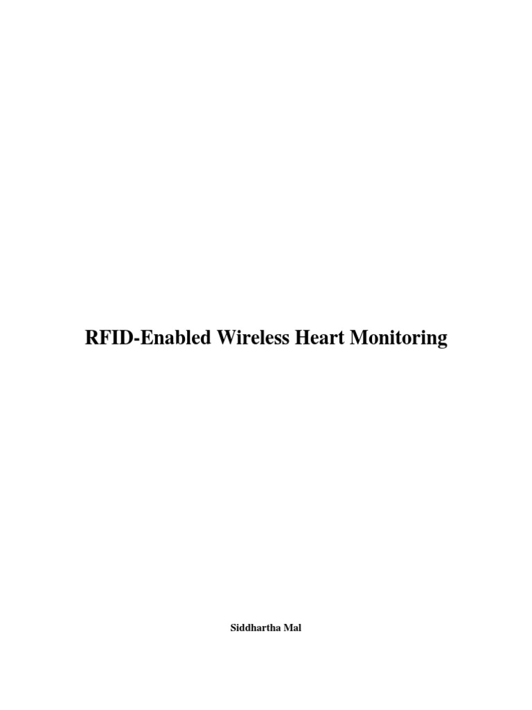 RFID Wireless Heart Monitoring System | PDF | Radio Frequency ...