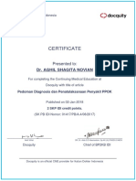 Certificate: Dr. Aghil Shagita Novian