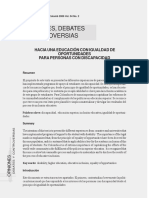 Hacia Una Educación Con Igualdad de Oportunidades para Personas Con Discapacidad