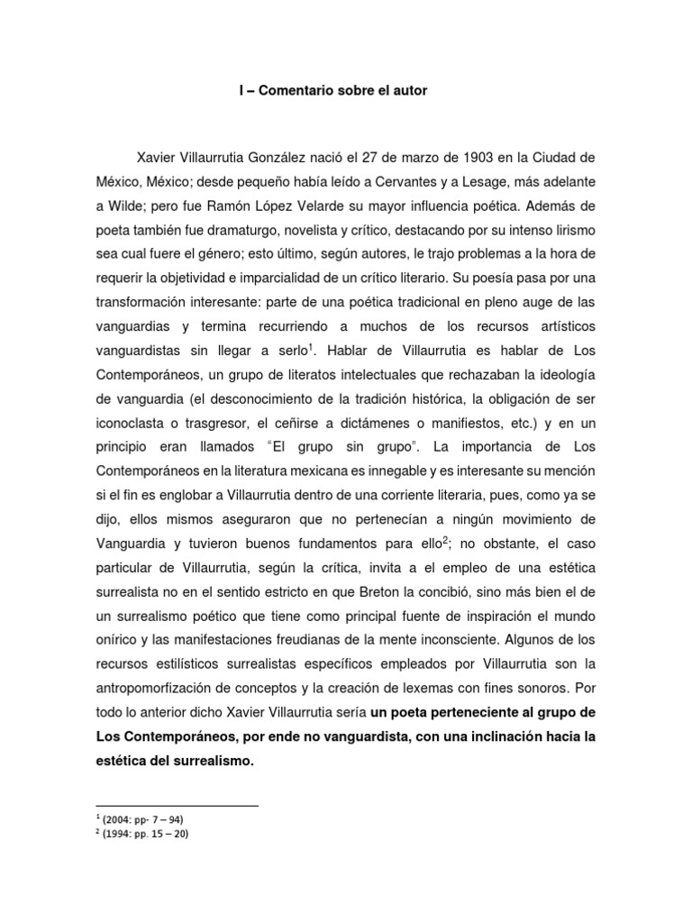 Nocturno en Que Nada Se Oye Análisis Monográfico Interpretativo PDF Vanguardia Ritmo
