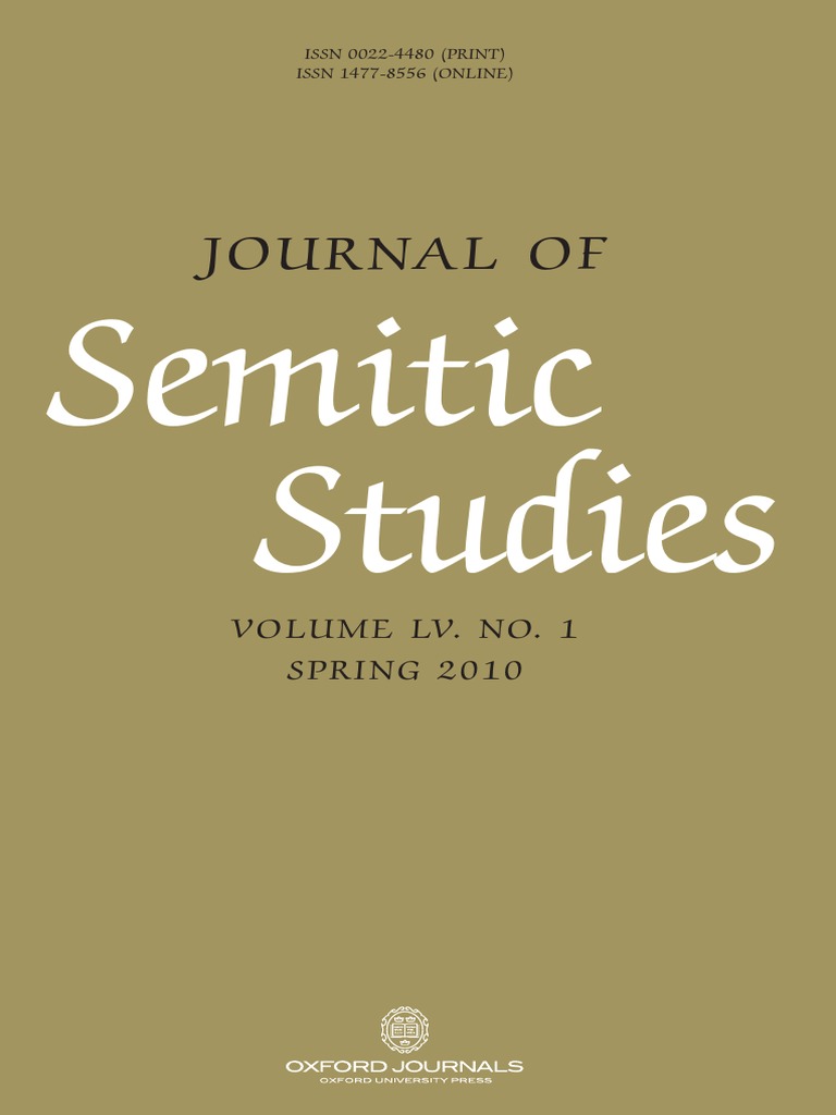 Journal of Semitic Studies-Vol. 1-2010 PDF | PDF | Value Added Tax | Pound  Sterling