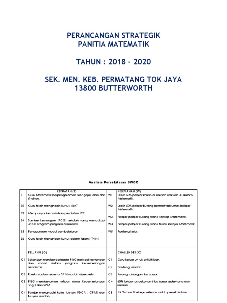 Perancangan Strategikzuraini Baru Pdf