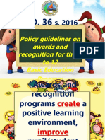 K-12 awards policy guidelines