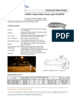 SLK Series Gen II Technical Data Sheet: Sodium Vapour 250-600W / Metal Halide Street Light 250/400W