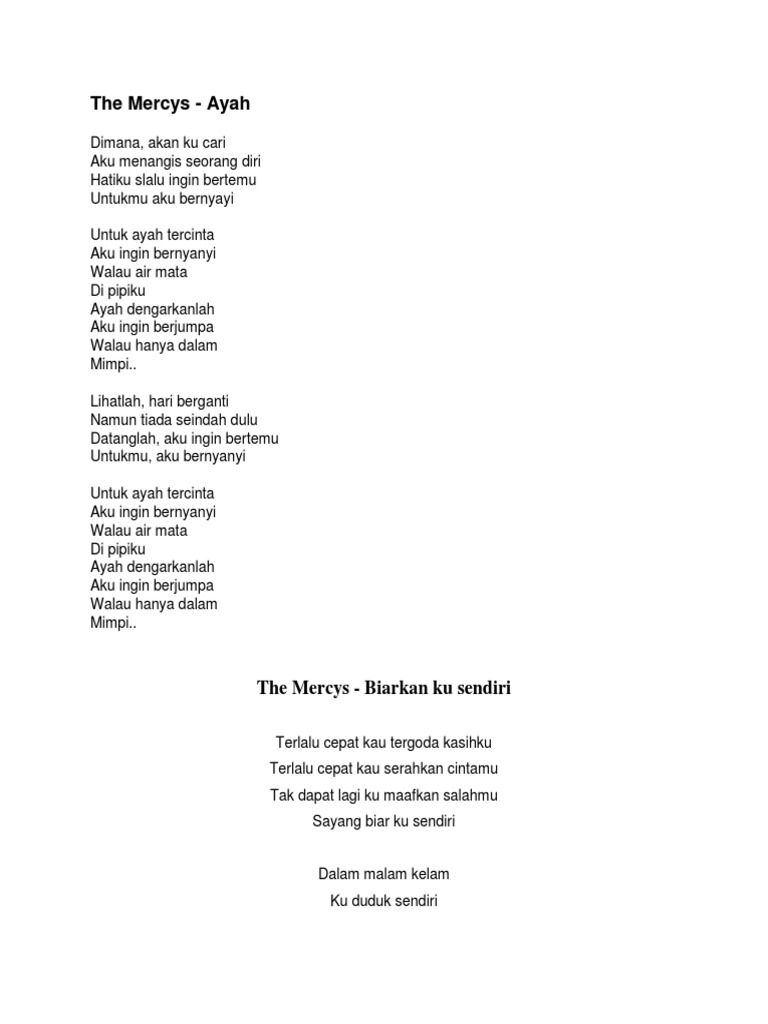 The Mercys Song Lirik Docx
